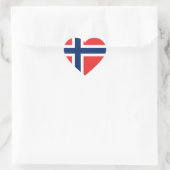 Sticker Cœur Drapeau de la Norvège (Sac)
