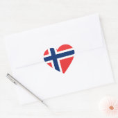 Sticker Cœur Drapeau de la Norvège (Enveloppe)