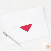 Sticker Cœur Drapeau de la Pologne (Enveloppe)