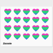 Sticker Cœur Drapeau de la Pride (Feuille)