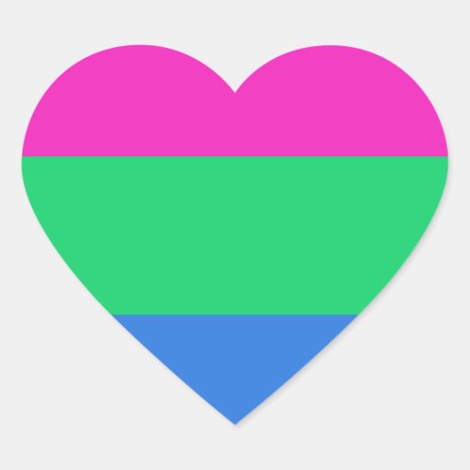Sticker Cœur Drapeau de la Pride (Devant)