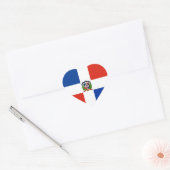 Sticker Cœur Drapeau de la République Dominicaine (Enveloppe)