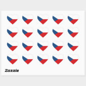 Sticker Cœur Drapeau de la République tchèque (Feuille)