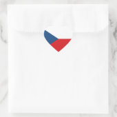Sticker Cœur Drapeau de la République tchèque (Sac)