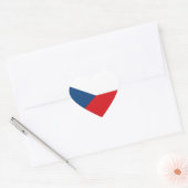 Sticker Cœur Drapeau de la République tchèque (Enveloppe)