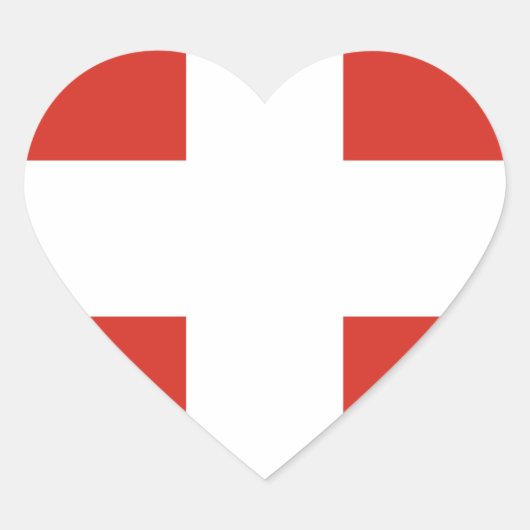 Sticker Cœur Drapeau de la Suisse (Devant)