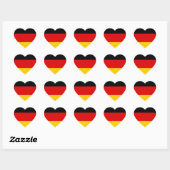 Sticker Cœur Drapeau de l'Allemagne (Feuille)