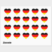 Sticker Cœur Drapeau de l'Allemagne (Feuille)