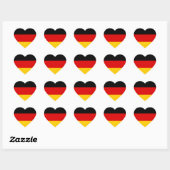 Sticker Cœur Drapeau de l'Allemagne (Feuille)