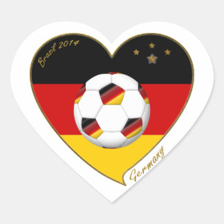Sticker Cœur Drapeau de l'ALLEMAGNE FOOTBALL d'equipe nationale
