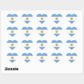 Sticker Cœur Drapeau de l'Argentine (Feuille)
