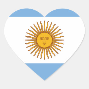 Sticker Cœur Drapeau de l'Argentine - le Bandera De Argentine