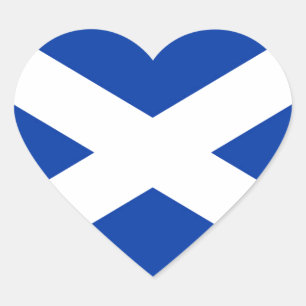 Sticker Cœur Drapeau de l'Écosse Saltire - Image de haute qual