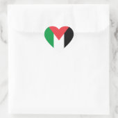 Sticker Cœur Drapeau de l'État de Palestine (Sac)