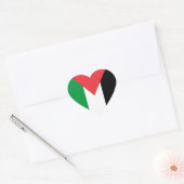 Sticker Cœur Drapeau de l'État de Palestine (Enveloppe)