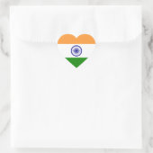 Sticker Cœur Drapeau de l'Inde (Sac)