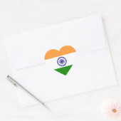 Sticker Cœur Drapeau de l'Inde (Enveloppe)