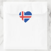 Sticker Cœur Drapeau de l'Islande (Sac)