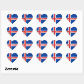 Sticker Cœur Drapeau de l'Islande (Feuille)