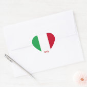 Sticker Cœur Drapeau de l'Italie (Enveloppe)