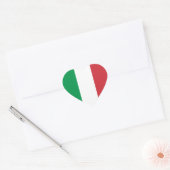 Sticker Cœur Drapeau de l'Italie (Enveloppe)