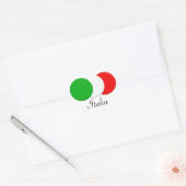 Sticker Cœur Drapeau de l'Italie. J'aime l'Italie. (Enveloppe)