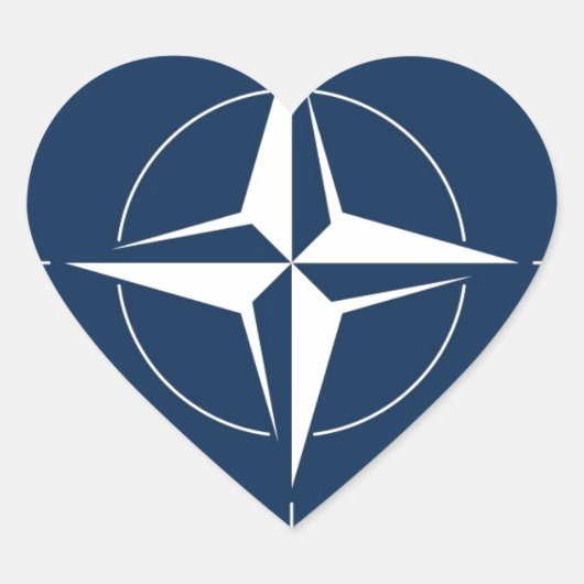 Sticker Cœur Drapeau de l'Otan (Devant)