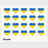 Sticker Cœur Drapeau de l'Ukraine (Feuille)