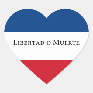Sticker Cœur Drapeau de l'Uruguay/Uruguayan 33. Libertad Muerte