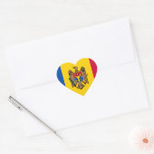 Sticker Cœur Drapeau de Moldau (Enveloppe)