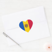 Sticker Cœur Drapeau de Moldova (Enveloppe)