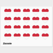 Sticker Cœur Drapeau de Monaco (Feuille)