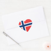 Sticker Cœur Drapeau de Norway (Enveloppe)