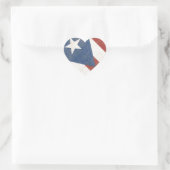 Sticker Cœur Drapeau de Porto Rico (Sac)