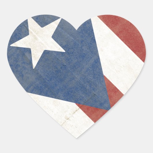 Sticker Cœur Drapeau de Porto Rico (Devant)