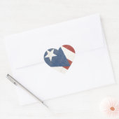 Sticker Cœur Drapeau de Porto Rico (Enveloppe)