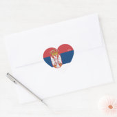 Sticker Cœur Drapeau de Serbie Splendide patriotique (Enveloppe)