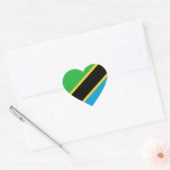Sticker Cœur Drapeau de Tanzanie (Enveloppe)