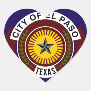 Sticker Cœur Drapeau d'El Paso