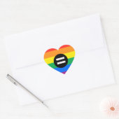 Sticker Cœur Drapeau des droits gays (Enveloppe)