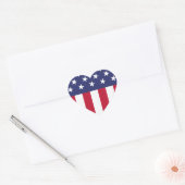 Sticker Cœur Drapeau des États-Unis d'Amérique (Enveloppe)