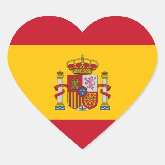 Sticker Cœur drapeau d'espagne (Devant)