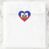 Sticker Cœur Drapeau d'Haïti - Drapeau d'Haïti (Sac)