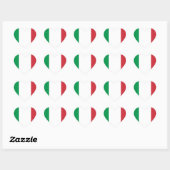 Sticker Cœur Drapeau d'Italie (Feuille)