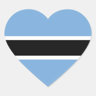 Sticker Cœur Drapeau du Botswana