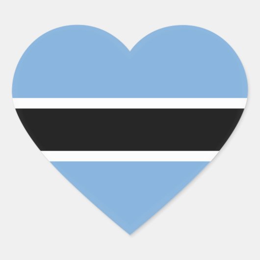 Sticker Cœur Drapeau du Botswana (Devant)