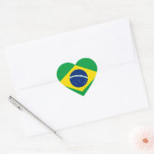Sticker Cœur Drapeau du Brésil, Brésil (Enveloppe)
