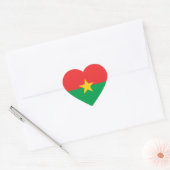 Sticker Cœur Drapeau du Burkina Faso (Enveloppe)