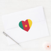 Sticker Cœur Drapeau du Cameroun (Enveloppe)