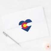 Sticker Cœur Drapeau du Colorado (Enveloppe)